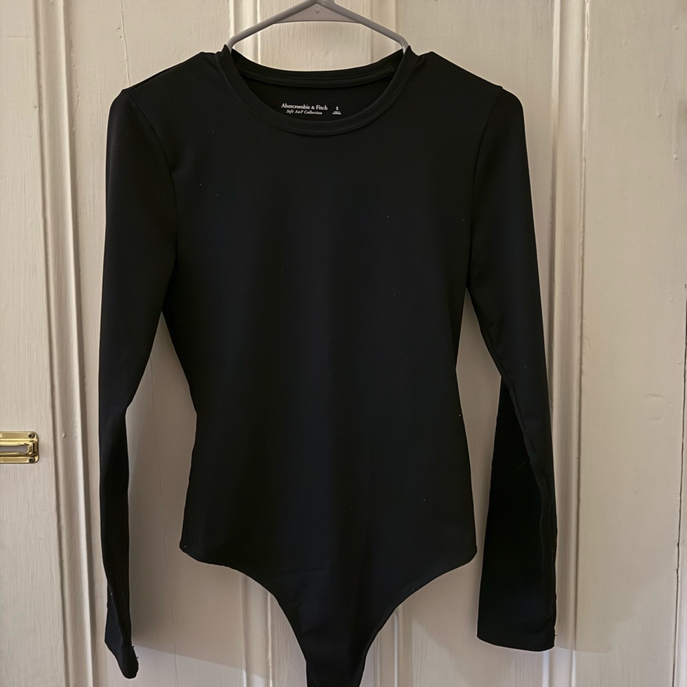 Abercrombie & Fitch Black Long Sleeve Bodysuit